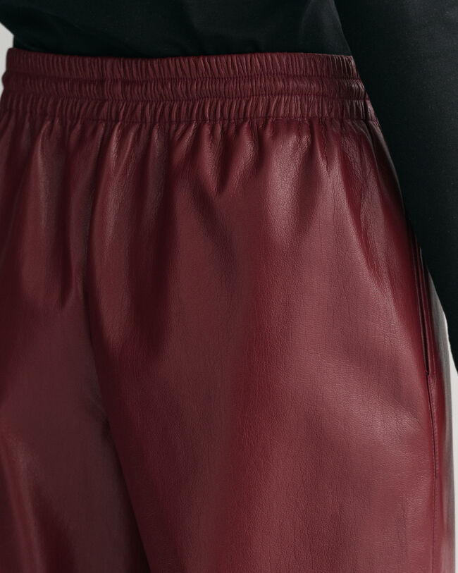 Relaxed fit Pull-On bukser i kunstlæder