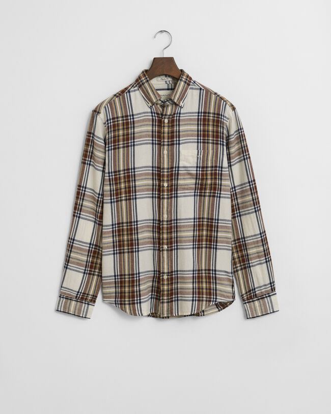 Regular fit Windblown flannelskjorte med tern