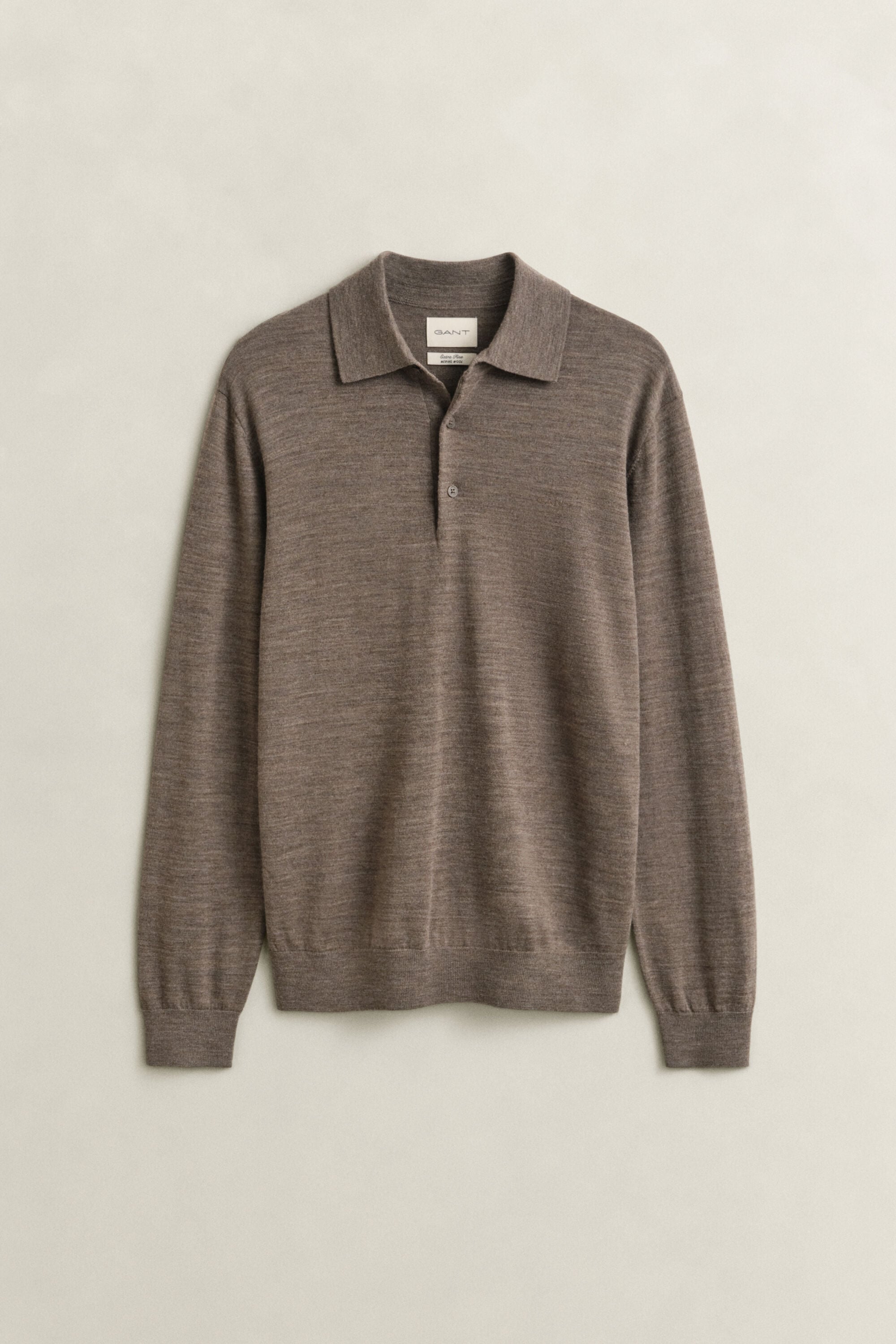 Polosweater af ekstra fin merinould