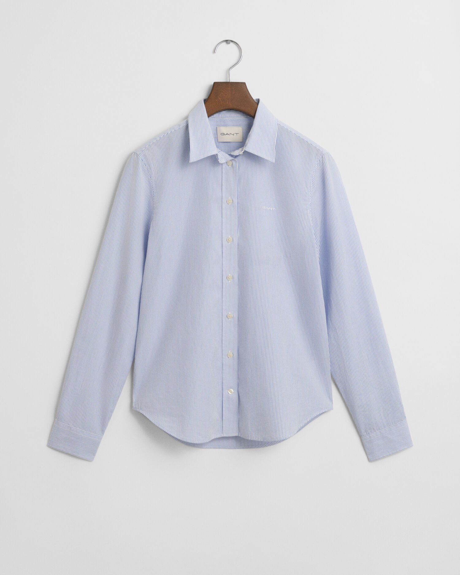 Regular fit klassisk poplin-skjorte med striber