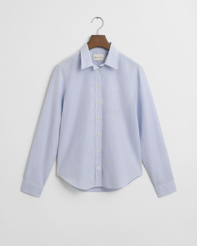 Regular fit klassisk poplin-skjorte med striber