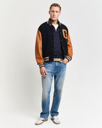 GANT 49 Arch Graphic sweatshirt med halv lynlås