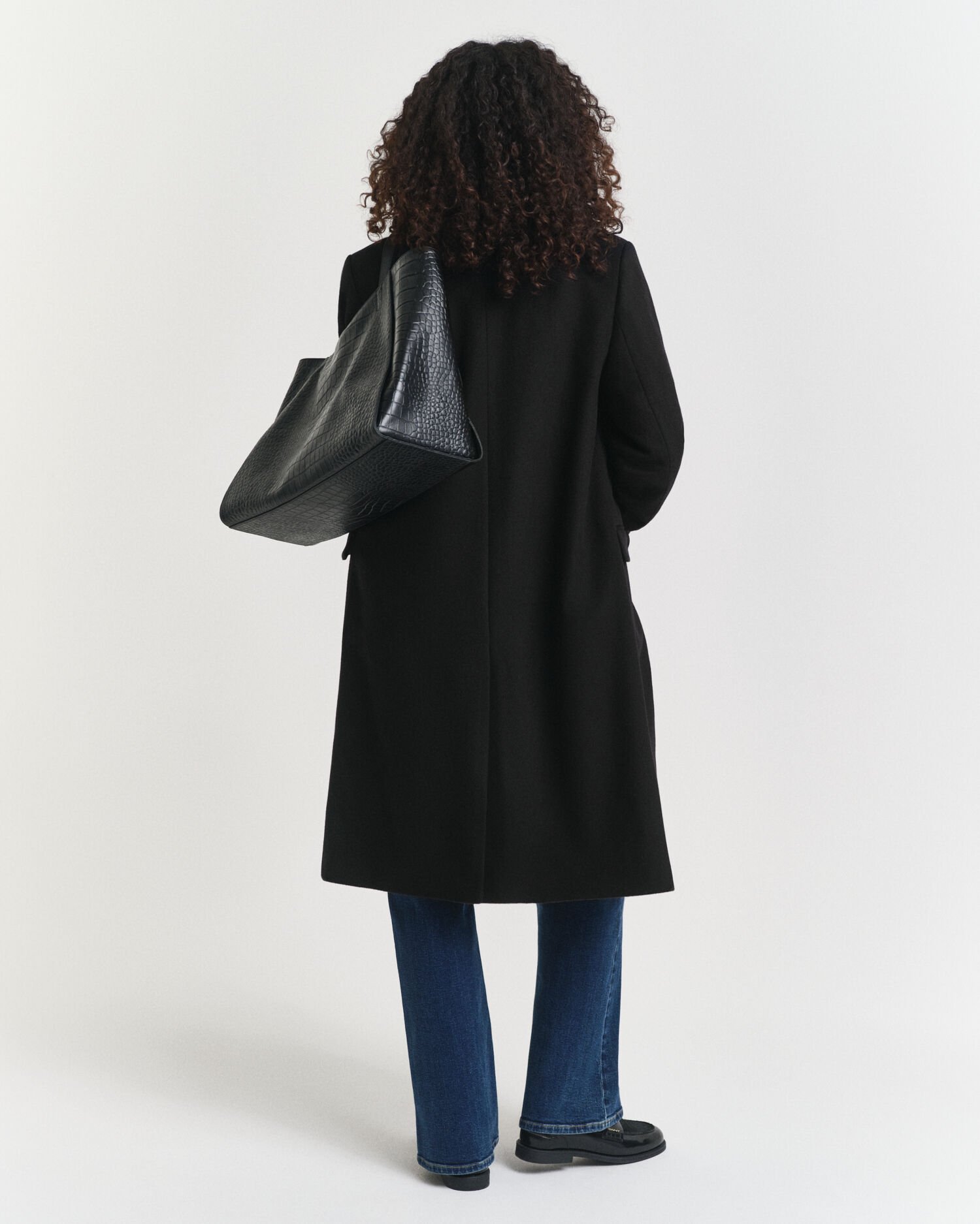 Classic skræddersyet frakke i uldblanding