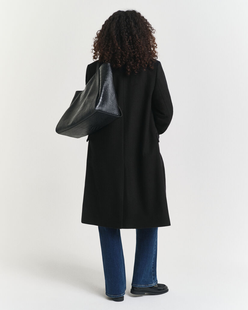 Classic skræddersyet frakke i uldblanding