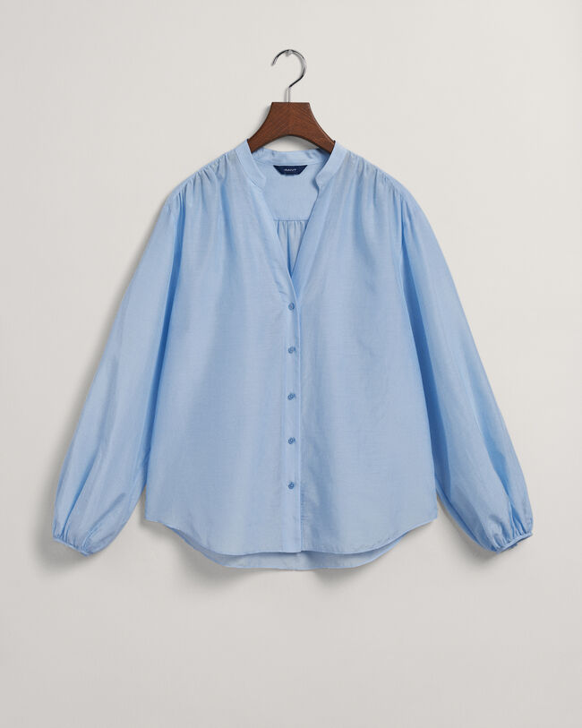 Relaxed fit bomuldssilkebluse