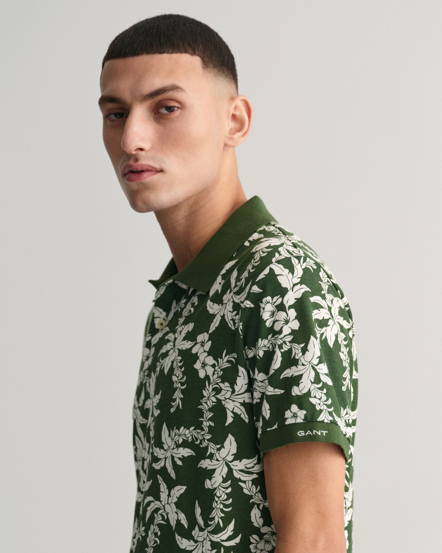 Palm Lei Print piqu&eacute; poloskjorte