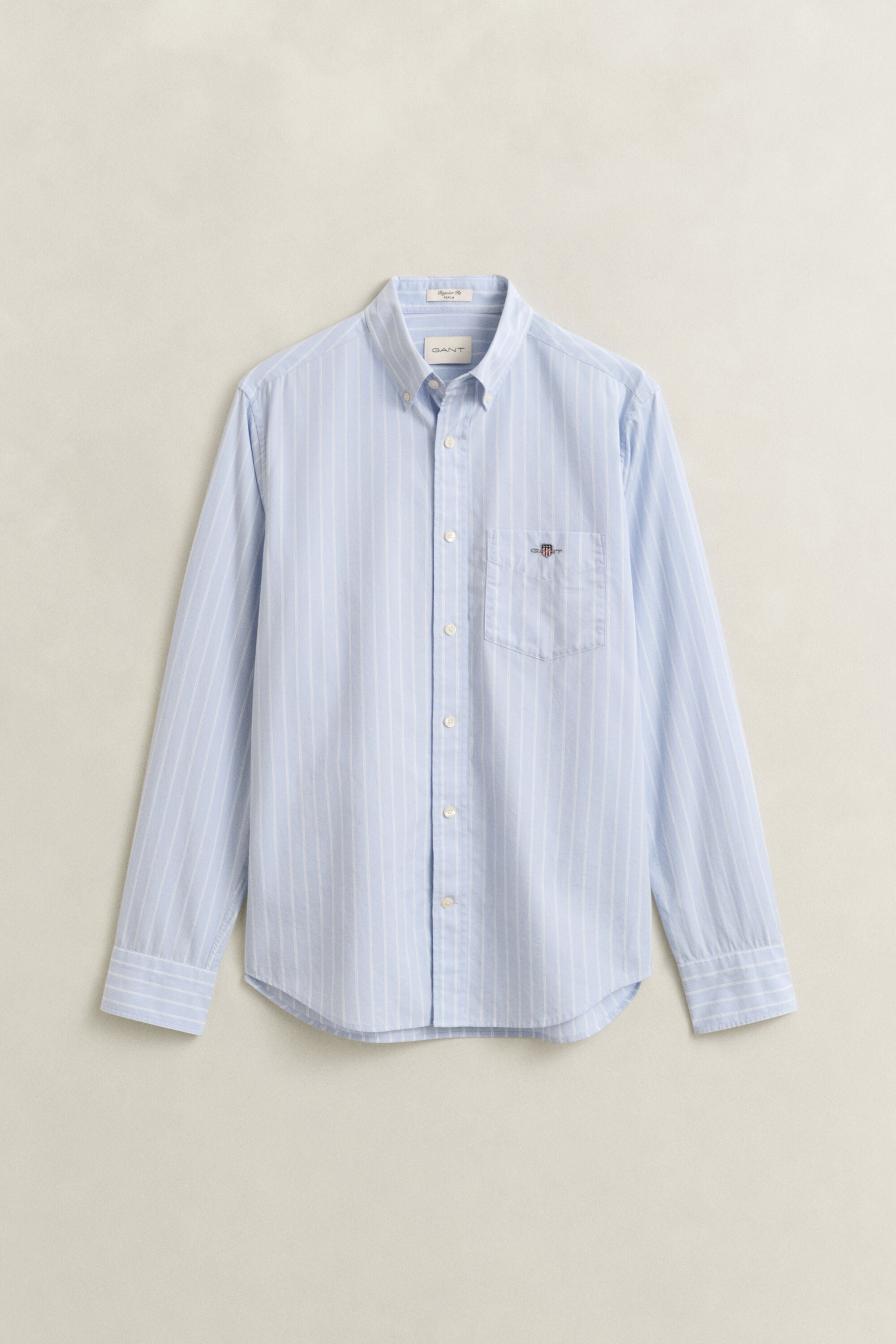 Stribet klassisk poplin-skjorte