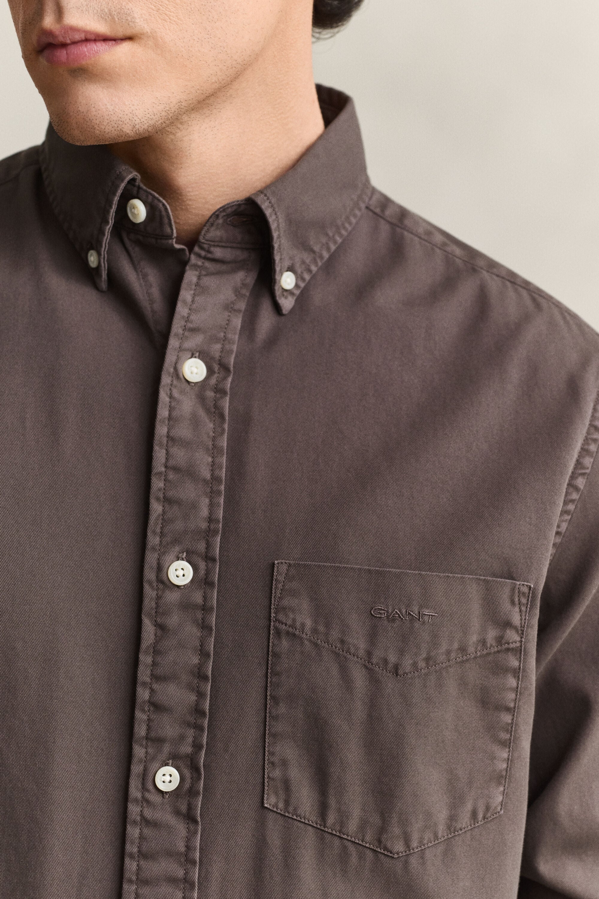Regular fit skjorte af twill