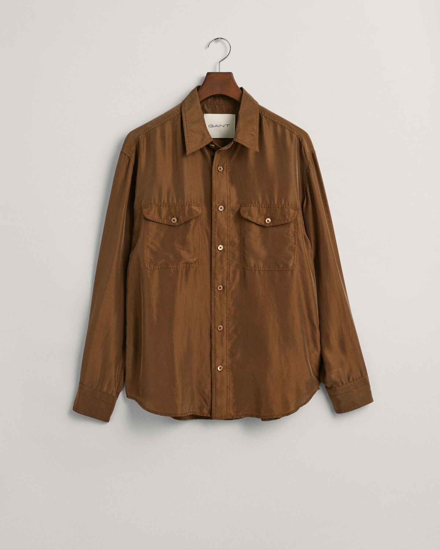 Relaxed fit silkeskjorte