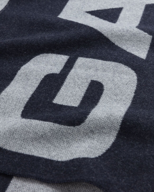 Kontrastfarvet uldhalstørklæde