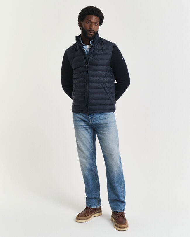 Jakke i blandede materialer