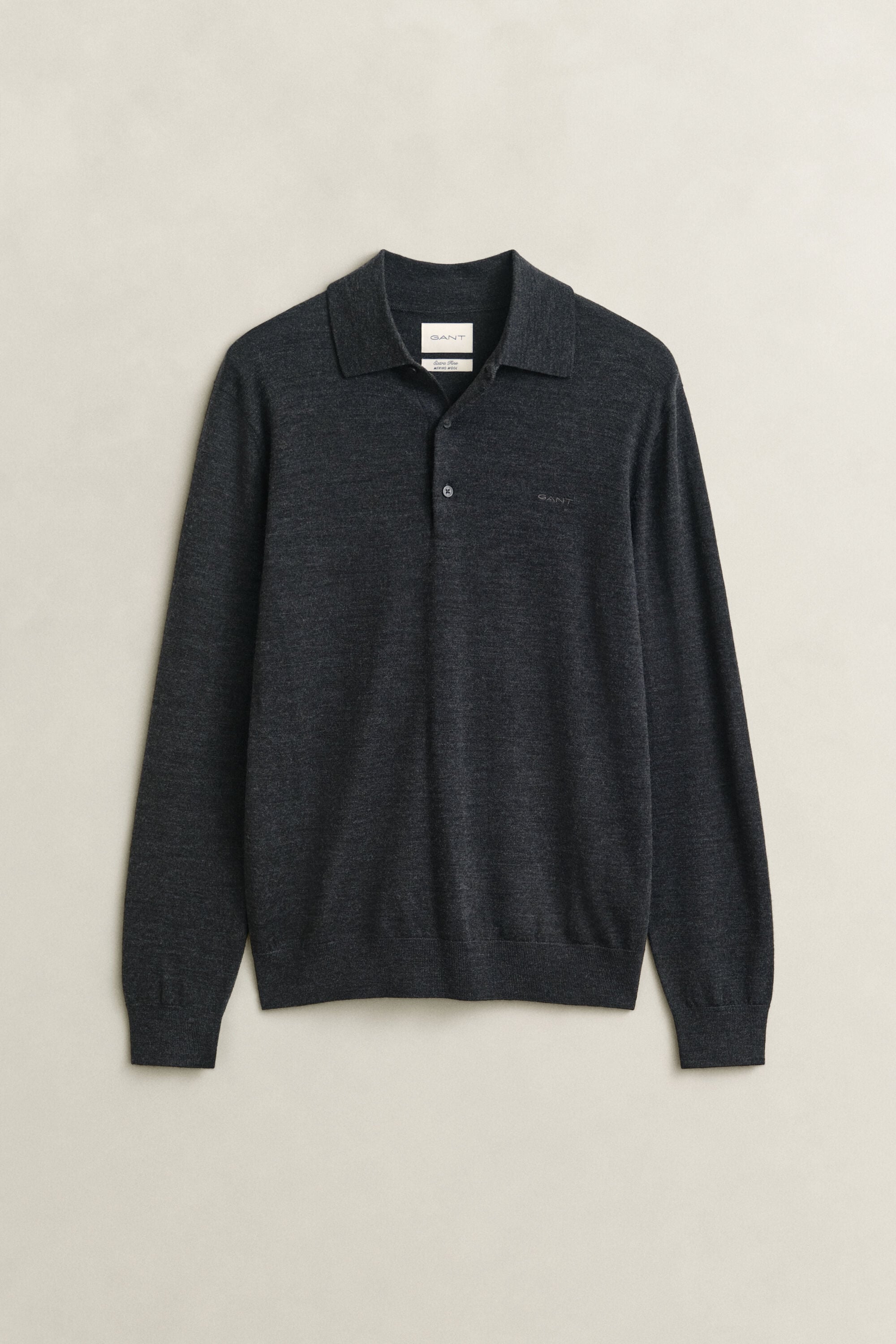 Polosweater af ekstra fin merinould