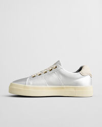 Avona metalliske l&aelig;dersneakers