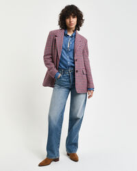 Regular fit houndstooth blazer