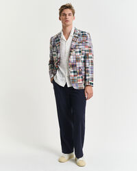 Relaxed fit kort&aelig;rmet Resort seersucker skjorte