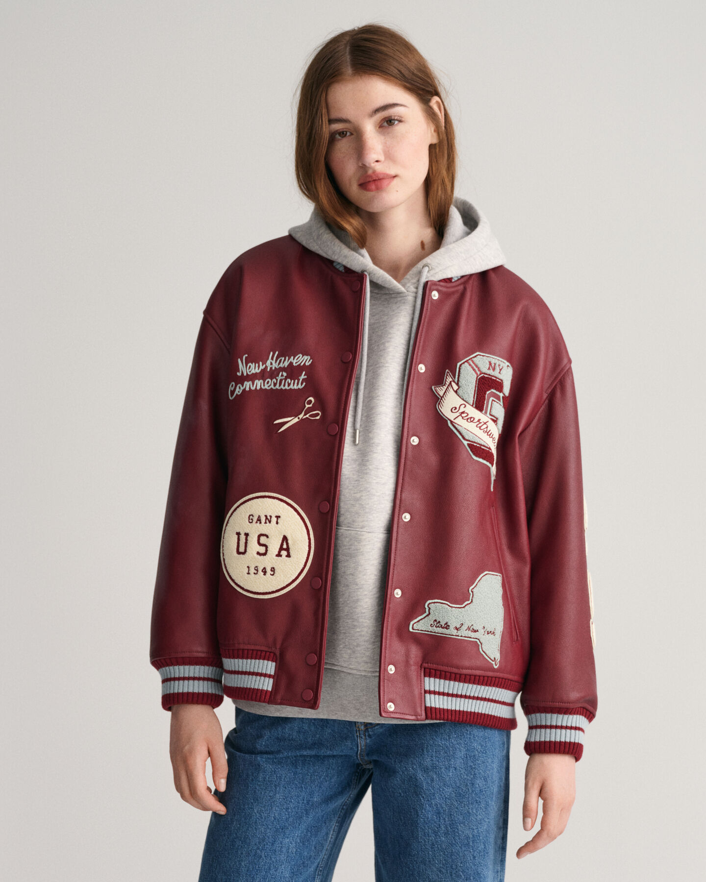 GANT Varsity Jacket af læder