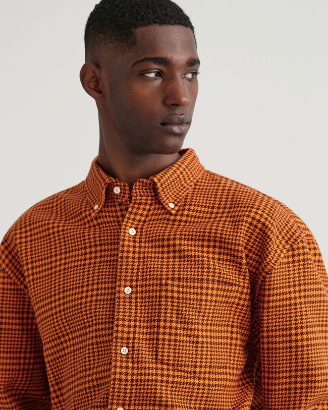 Oversized Houndstooth bomuldsskjorte