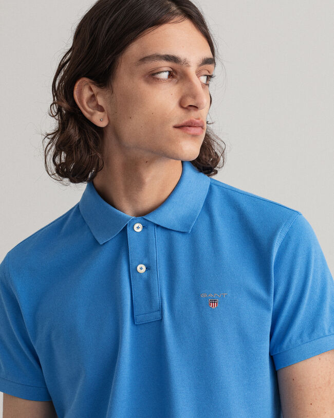 Original slim fit piqu&eacute; poloskjorte