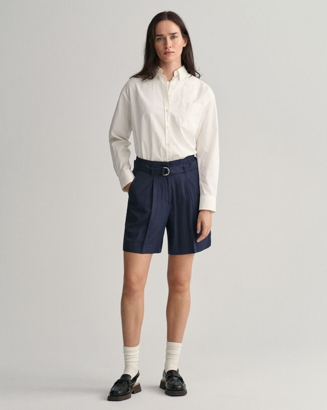 Relaxed fit shorts med b&aelig;lte