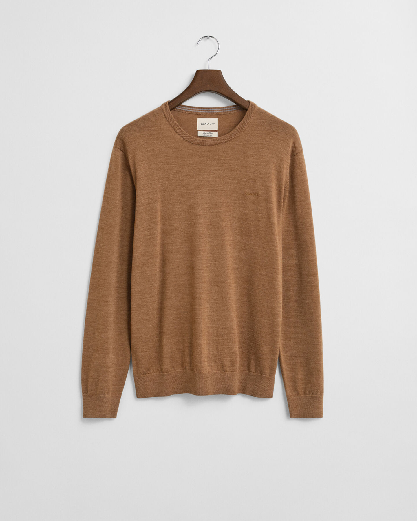 Crewneck sweater af ekstra fin merinould