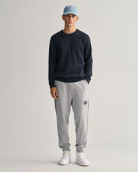 Crewneck sweater af bomuldsflamm&eacute;