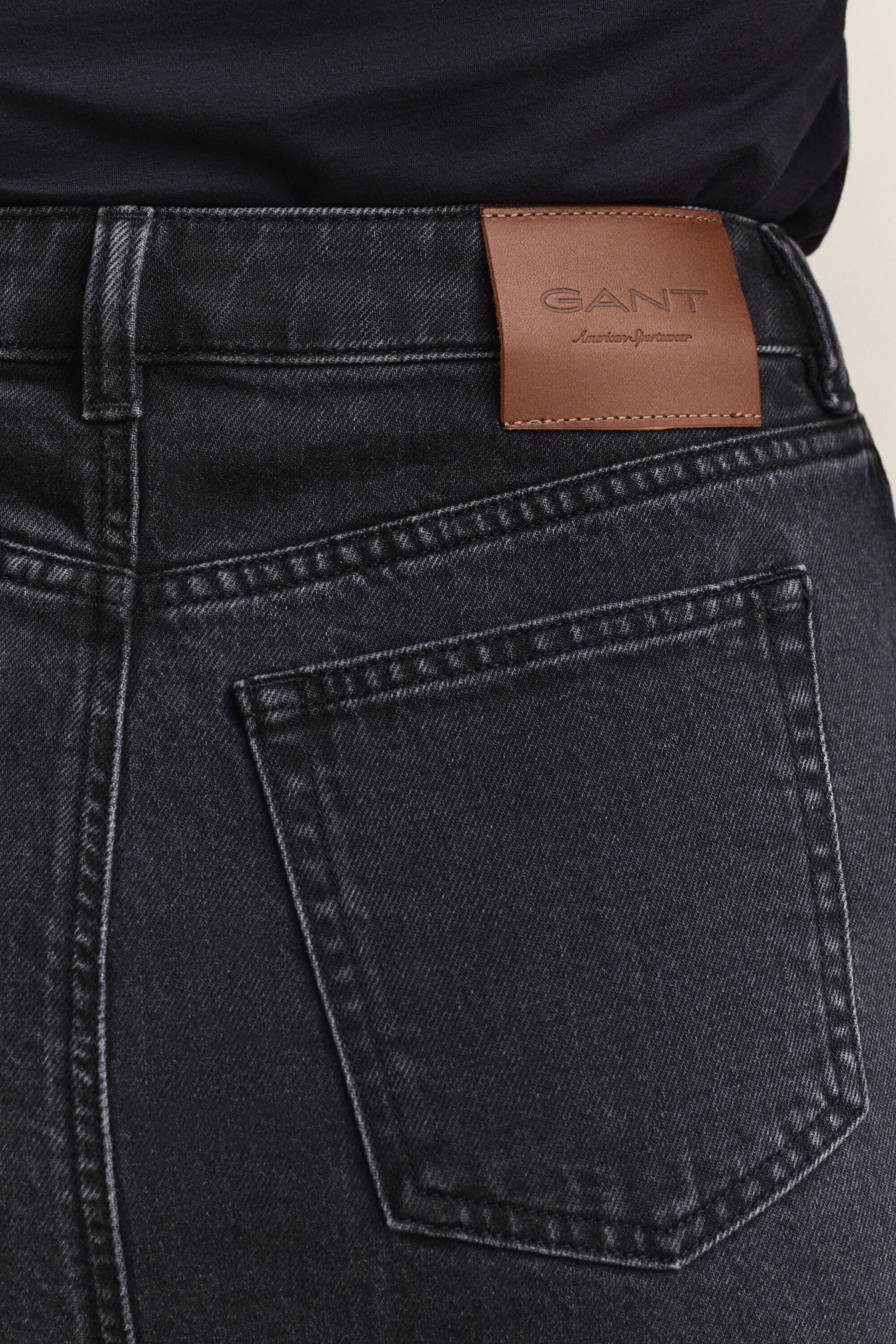 Denim pencil-nederdel