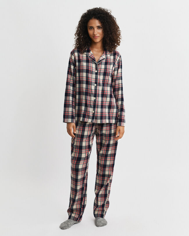 Pyjamassæt af flannel i gaveæske