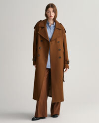 Trenchcoat i uldblanding
