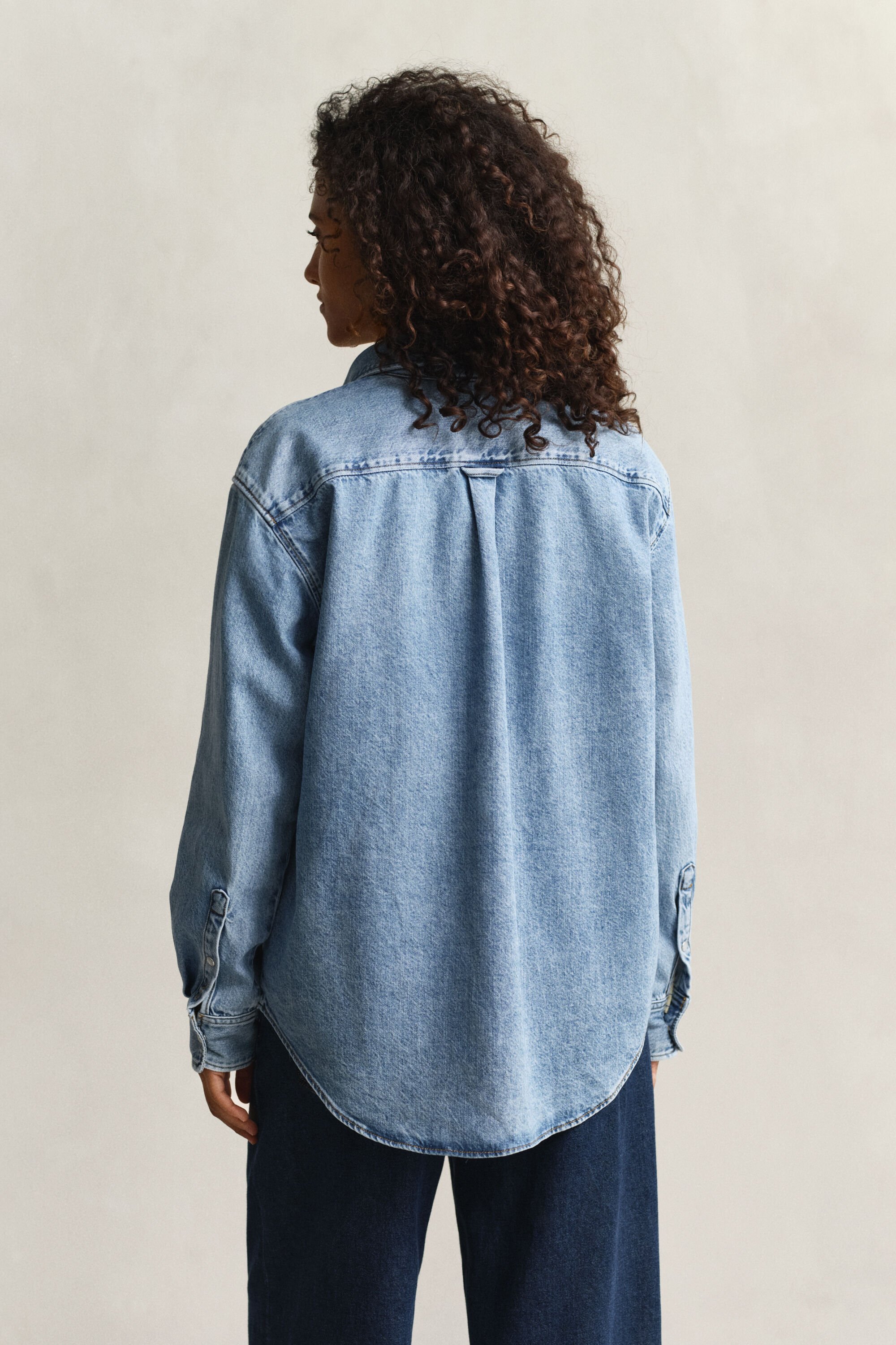 Relaxed fit denim-skjorte