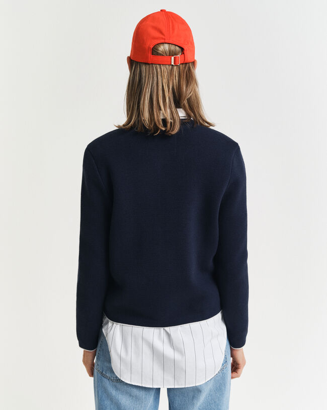 Strikket bomuldsjakke