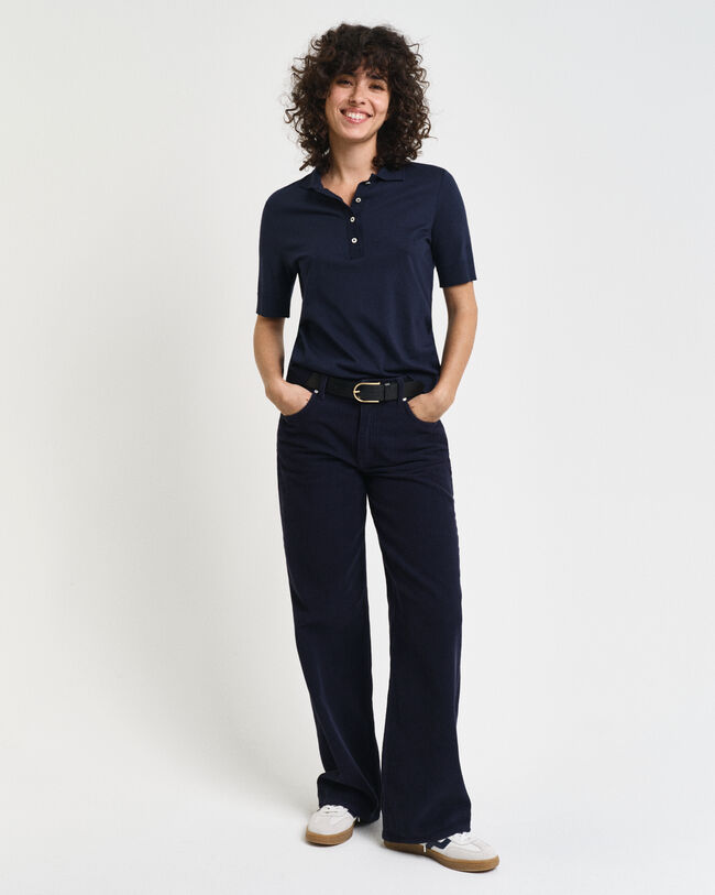 Sømløs poloskjorte