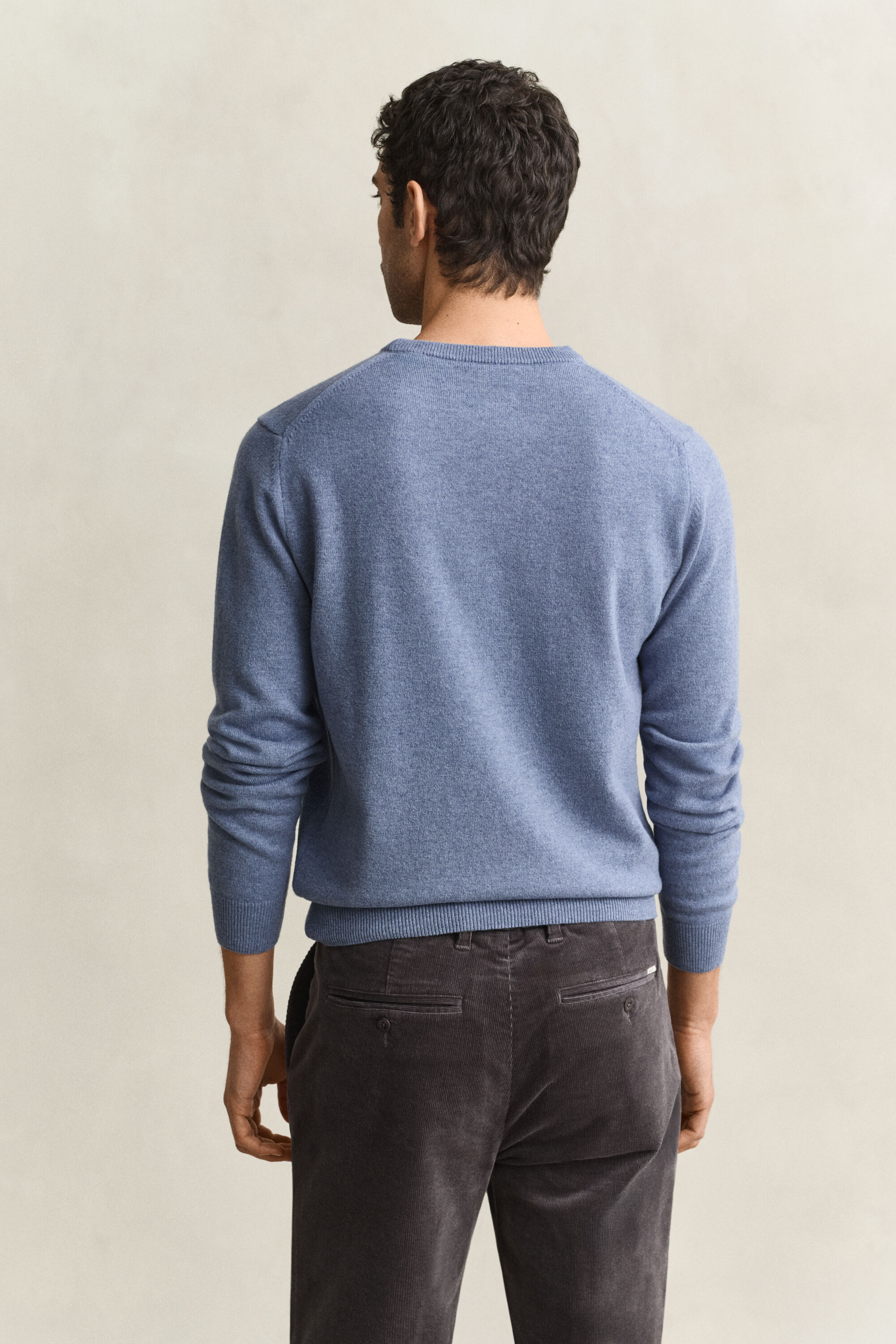 Crewneck sweater i lammeuld
