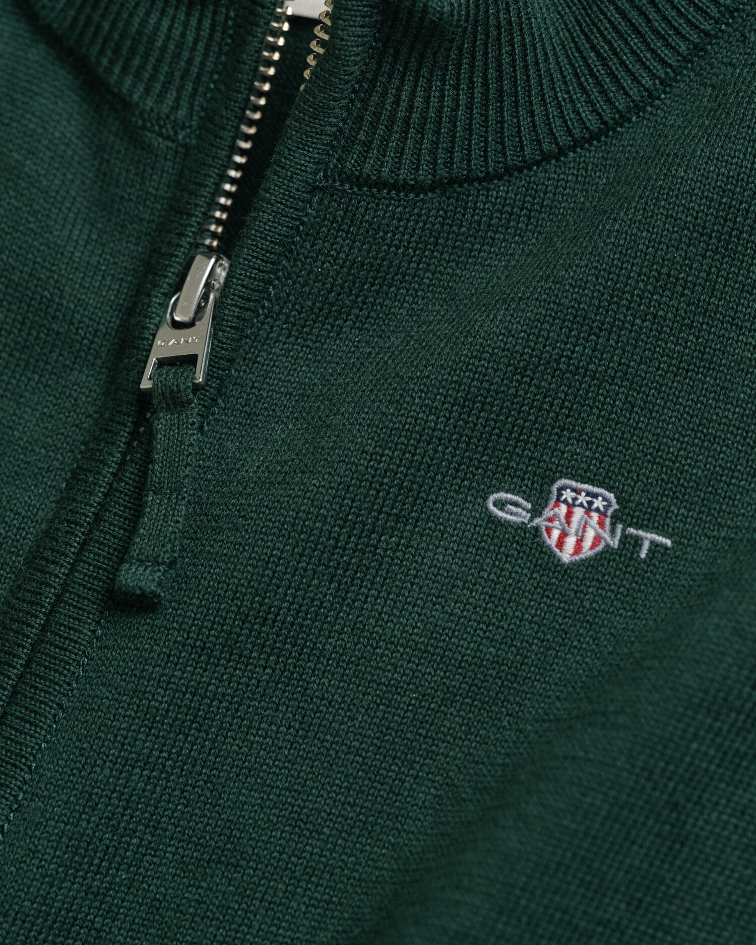 Kids Shield cardigan i bomuld med lynlås