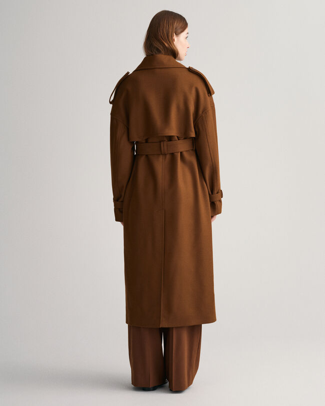 Trenchcoat i uldblanding