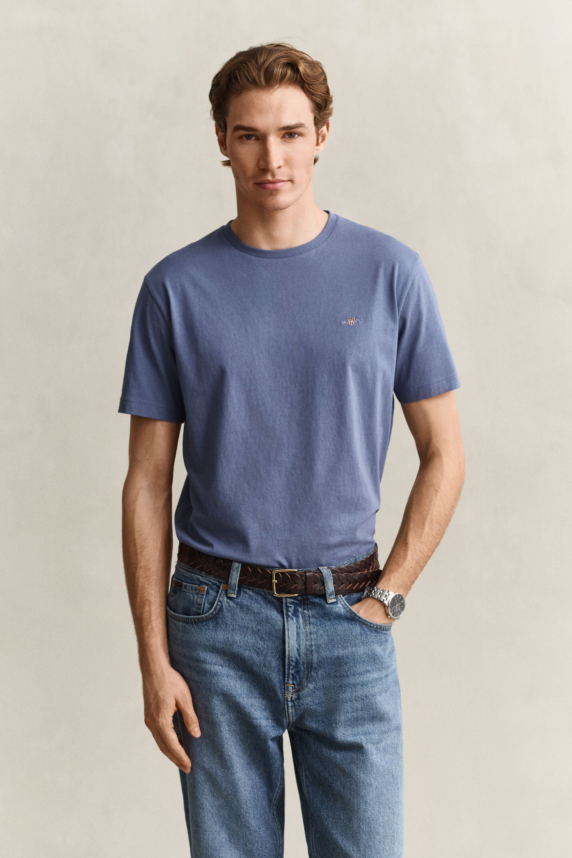 Regular T-shirt med skjold