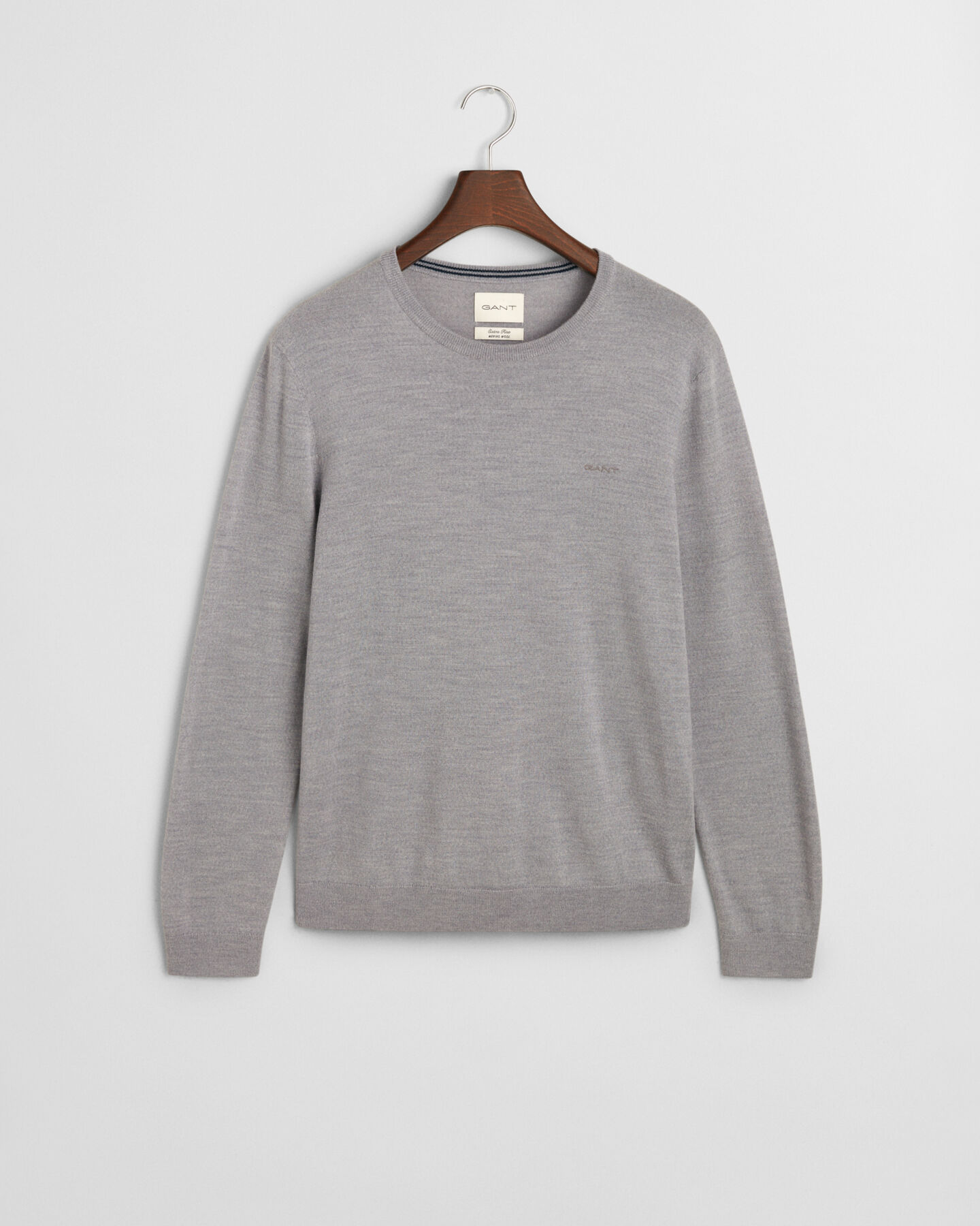 Crewneck sweater af ekstra fin merinould