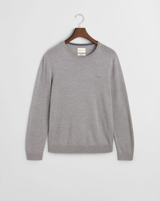 Crewneck sweater af ekstra fin merinould