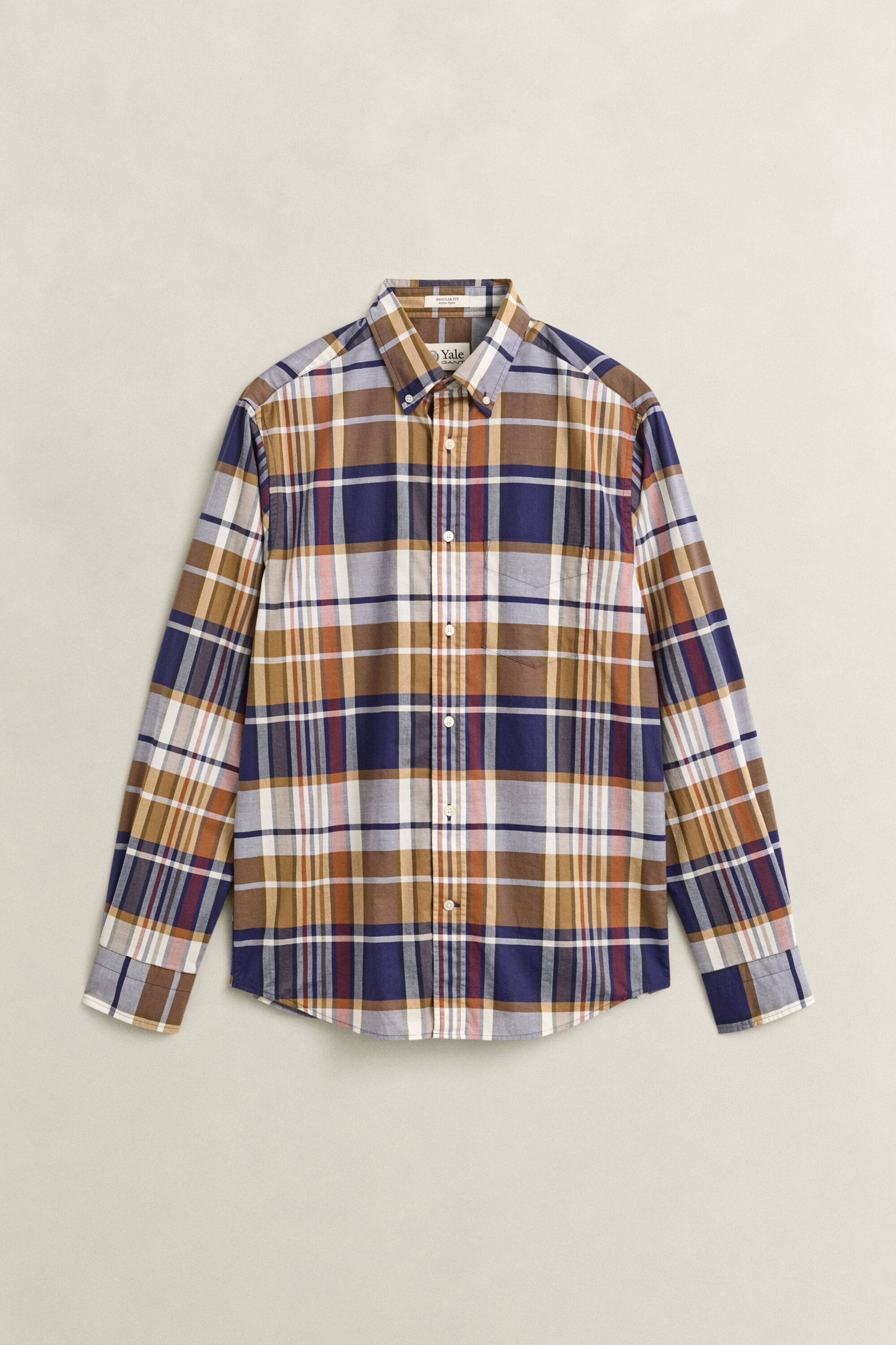 Gant x Yale ternet skjorte af poplin
