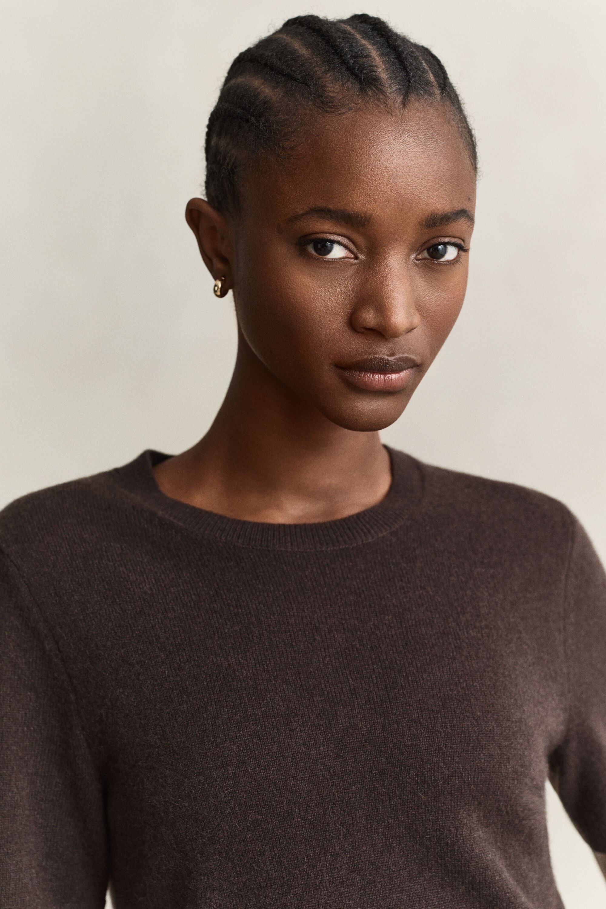 Kortærmet sweater i kashmir