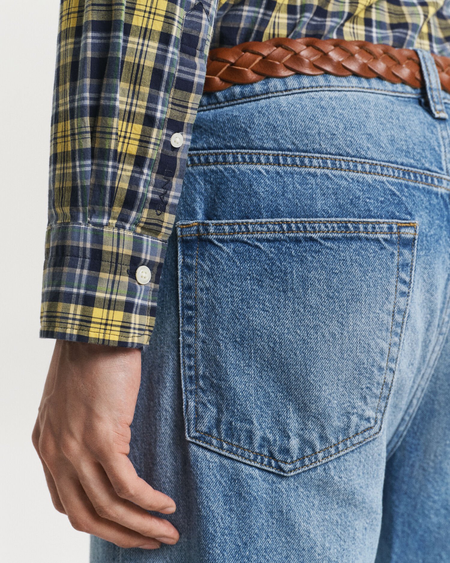 Regular fit Archive poplin skjorte med tern