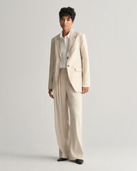 Regular fit hørblazer med stræk