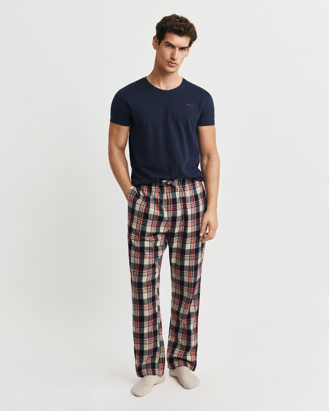 Ternede pyjamasbukser i flannel