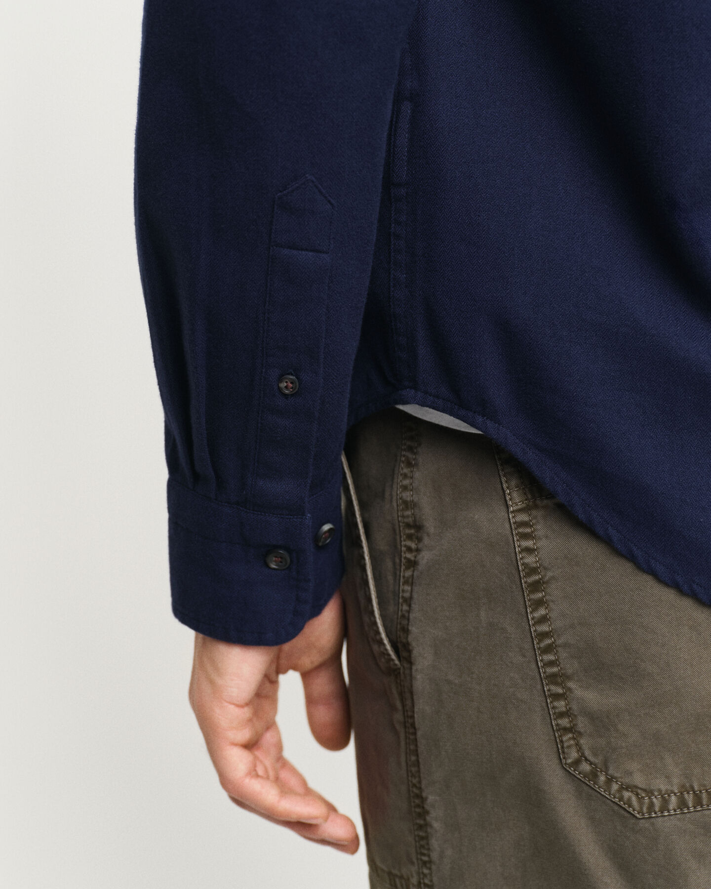 Regular fit sildebensm&oslash;nstret flannelskjorte