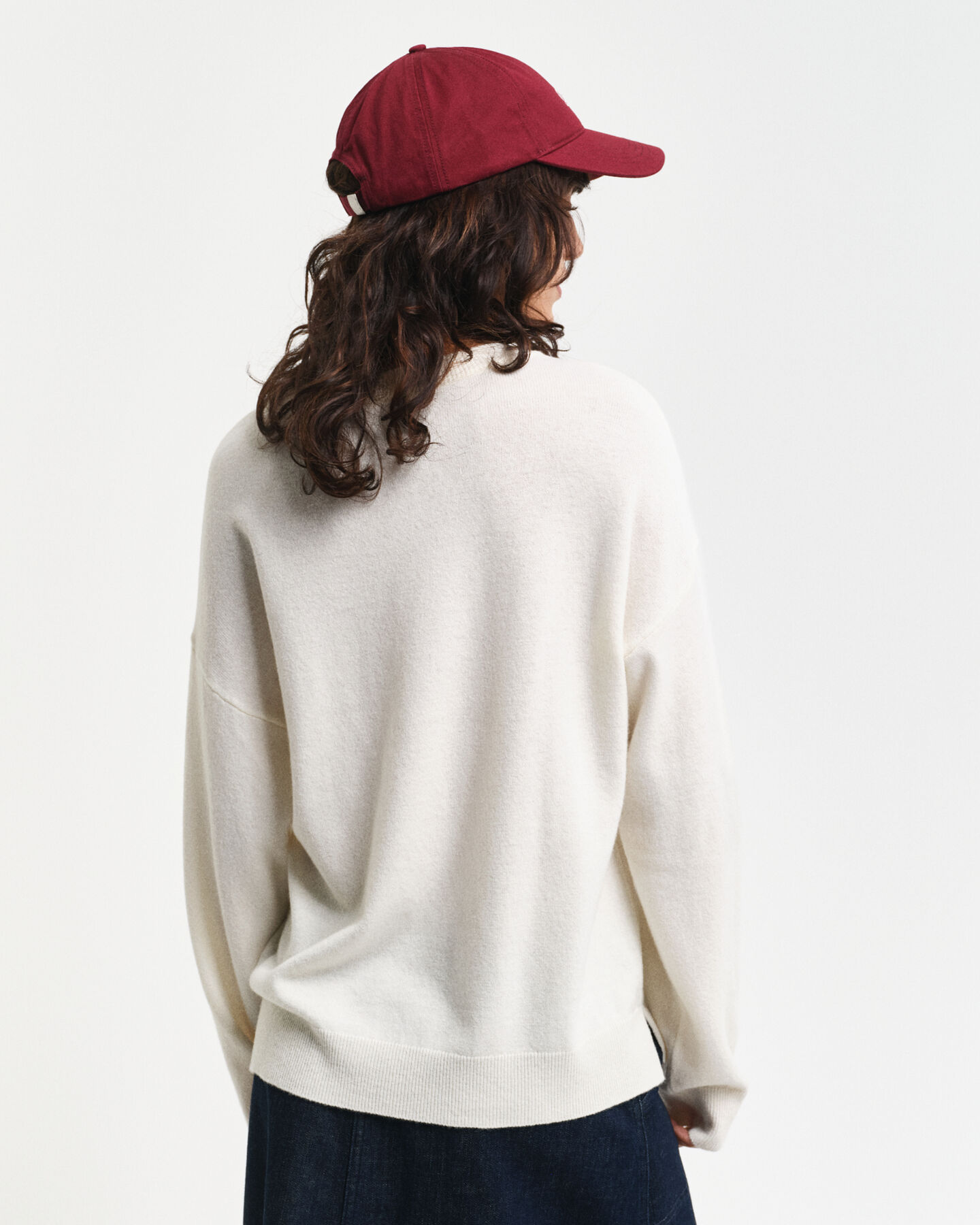 Crewneck sweater i ekstra fin lammeuld
