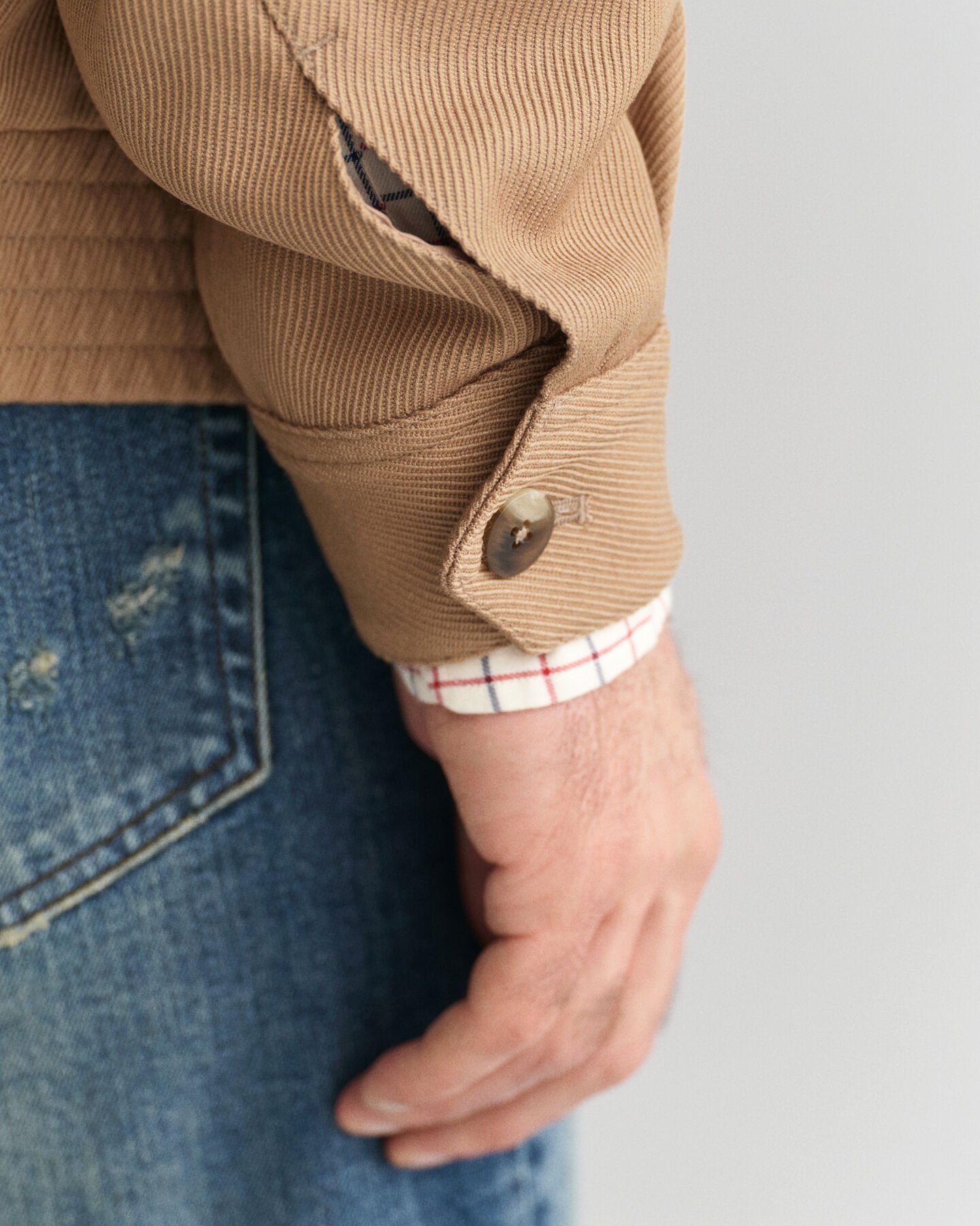 Harrington jakke i uldblanding