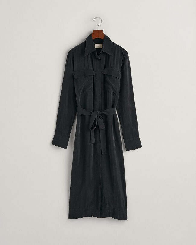 Relaxed fit utility-skjortekjole