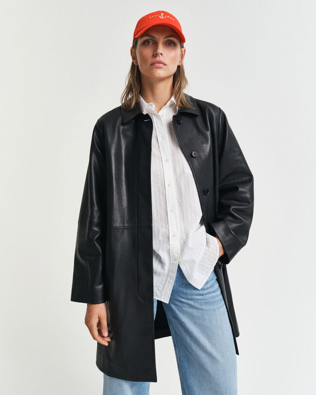 Cap i satin med anker