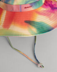 Solhat af bomuldstwill med tryk