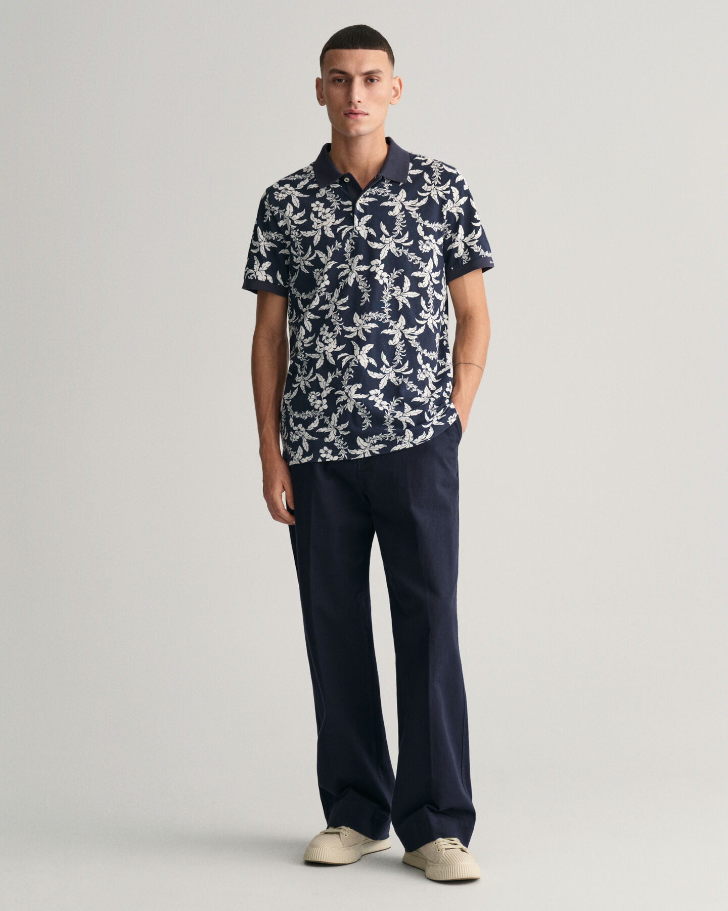 Palm Lei Print piqué poloskjorte