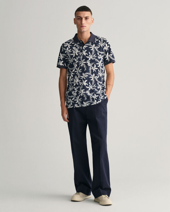 Palm Lei Print piqué poloskjorte
